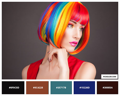 Colorful women hair