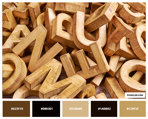 Wooden 3d font